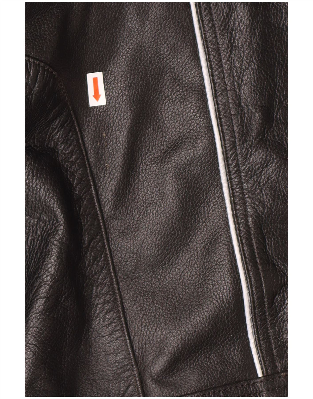Męska skórzana kurtka racer VINTAGE UK 46 3XL czarna skóra
