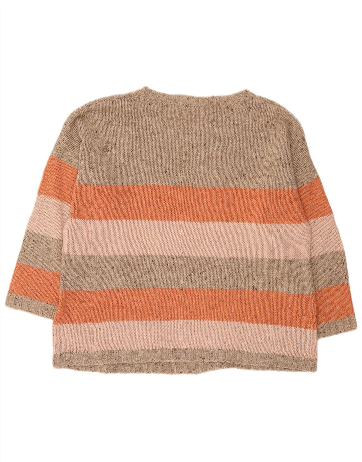 Marks & Spencer Damski sweter z dekoltem w łódkę, UK 22 3XL, wielokolorowy