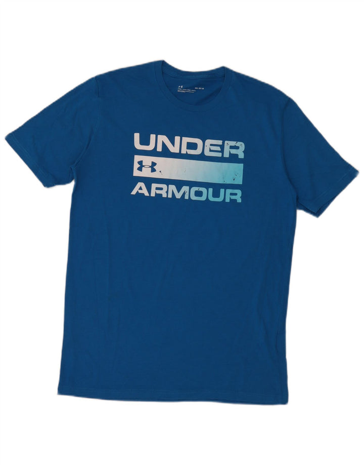 Męska koszulka z grafiką Under Armour, bawełniana, w kolorze średniego błękitu