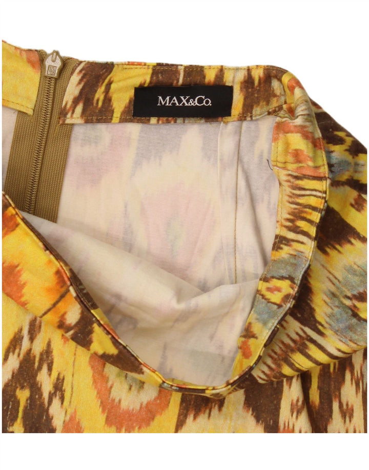 Spódnica damska Max & Co. W26 Mała Żółta Ikat