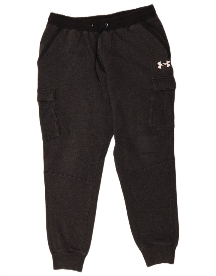 Męskie spodnie dresowe Under Armour Cargo, duże, szare, bawełniane