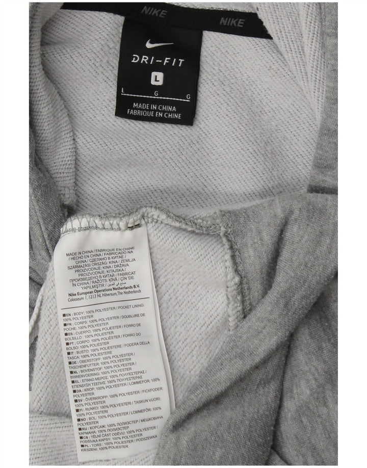 Męski sweter z kapturem Nike Dri Fit Graphic, duży, szary, nakrapiany poliester