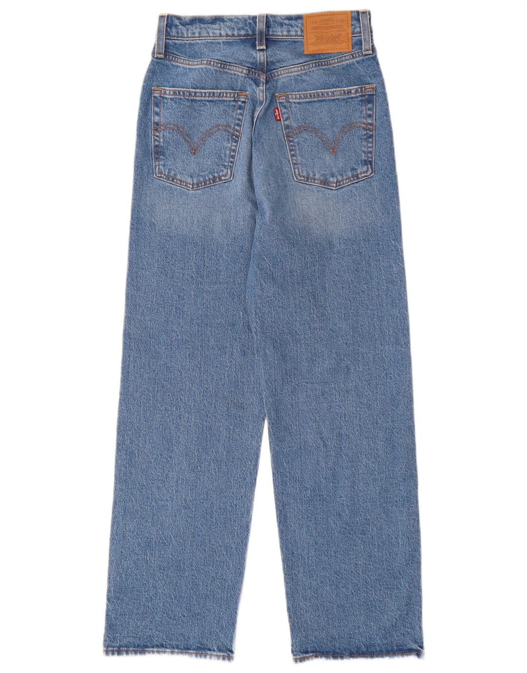 Damskie jeansy Levi's Ribcage Straight W25 L27 Niebieskie bawełniane
