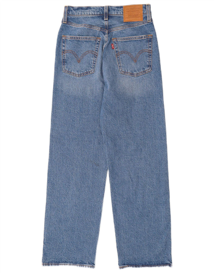 Damskie jeansy Levi's Ribcage Straight W25 L27 Niebieskie bawełniane