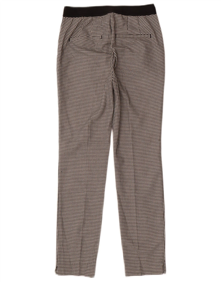 Damskie spodnie garniturowe Zara XS W24 L27, czarne, poliestrowe w pepitkę