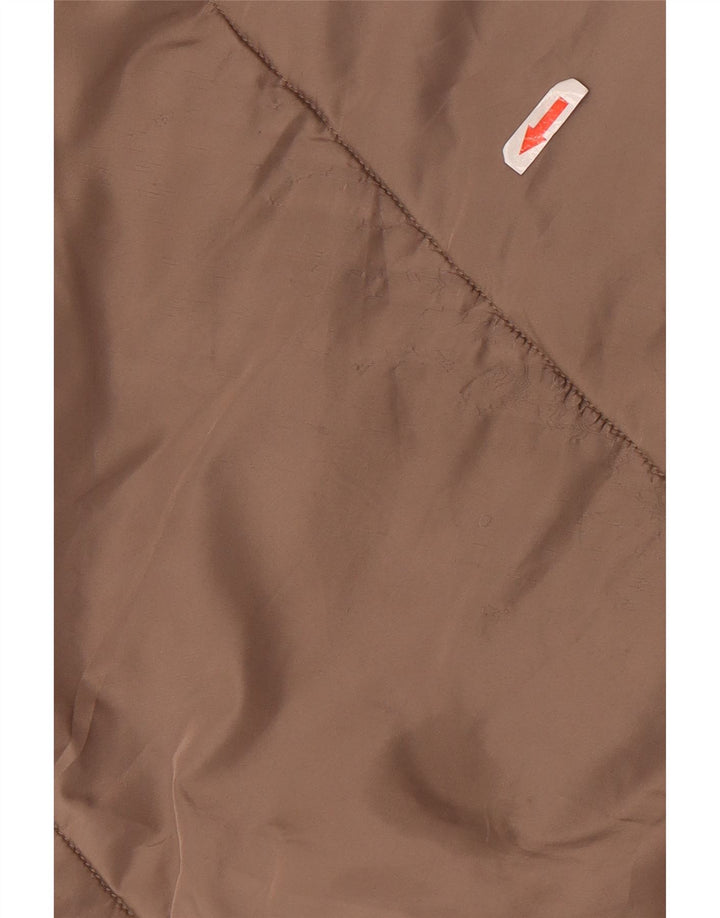 Damski płaszcz z kapturem, oversize, wyściełany Zara UK 18 XL, brązowy poliester