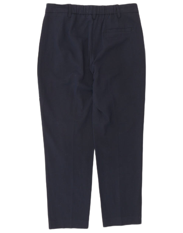 Marks & Spencer Damskie spodnie codzienne z wysokim stanem UK 10 Small W28 L28 Granatowe