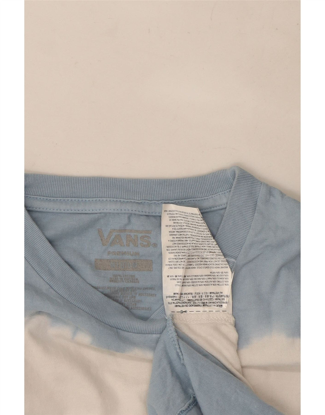 Męski graficzny top Vans z długim rękawem, w kolorze średniego błękitu, wykonany z bawełny