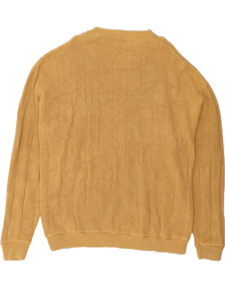 IZOD Mens Crew Neck Jumper Sweater XL Yellow Cotton Vintage Izod and Second-Hand Izod from Messina Hembry 