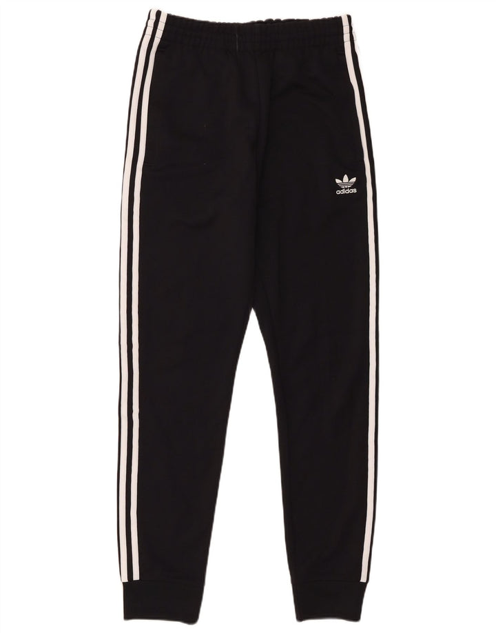 Męskie spodnie dresowe Adidas, małe, czarne, poliestrowe