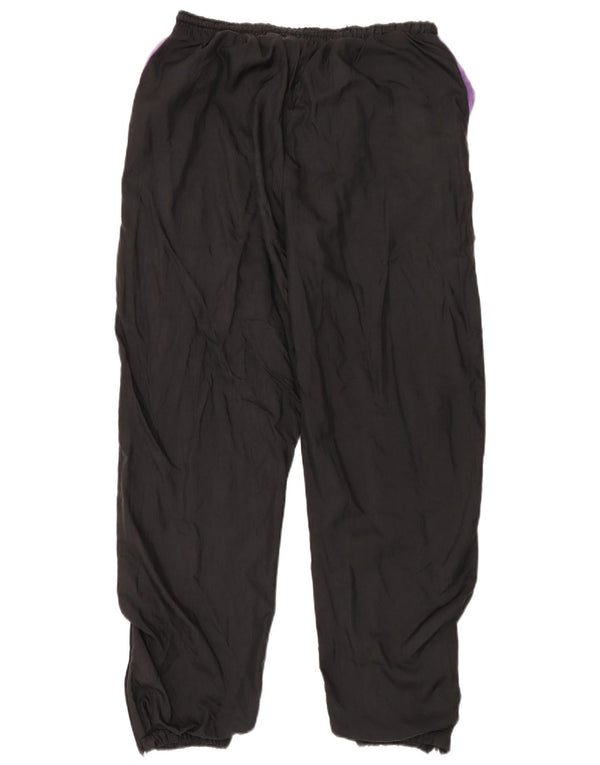 Damskie spodnie dresowe w stylu vintage Joggers UK 14, duże czarne bloki kolorów