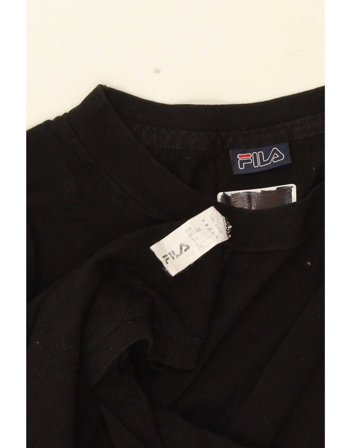 T-shirt męski Fila Top, średni czarny, bawełniany