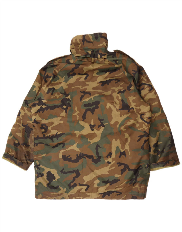 Męska kurtka wojskowa w stylu vintage UK 42 XL Khaki, kamuflaż, poliester