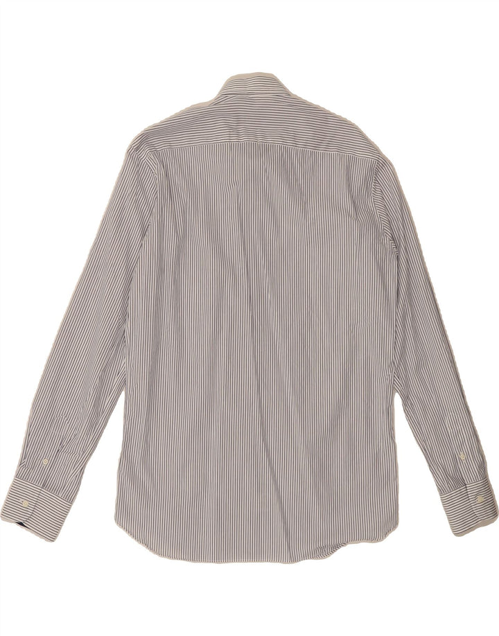 RODRIGO Mens Shirt Size 15 40 Medium White Pinstripe Cotton Vintage Rodrigo and Second-Hand Rodrigo from Messina Hembry 