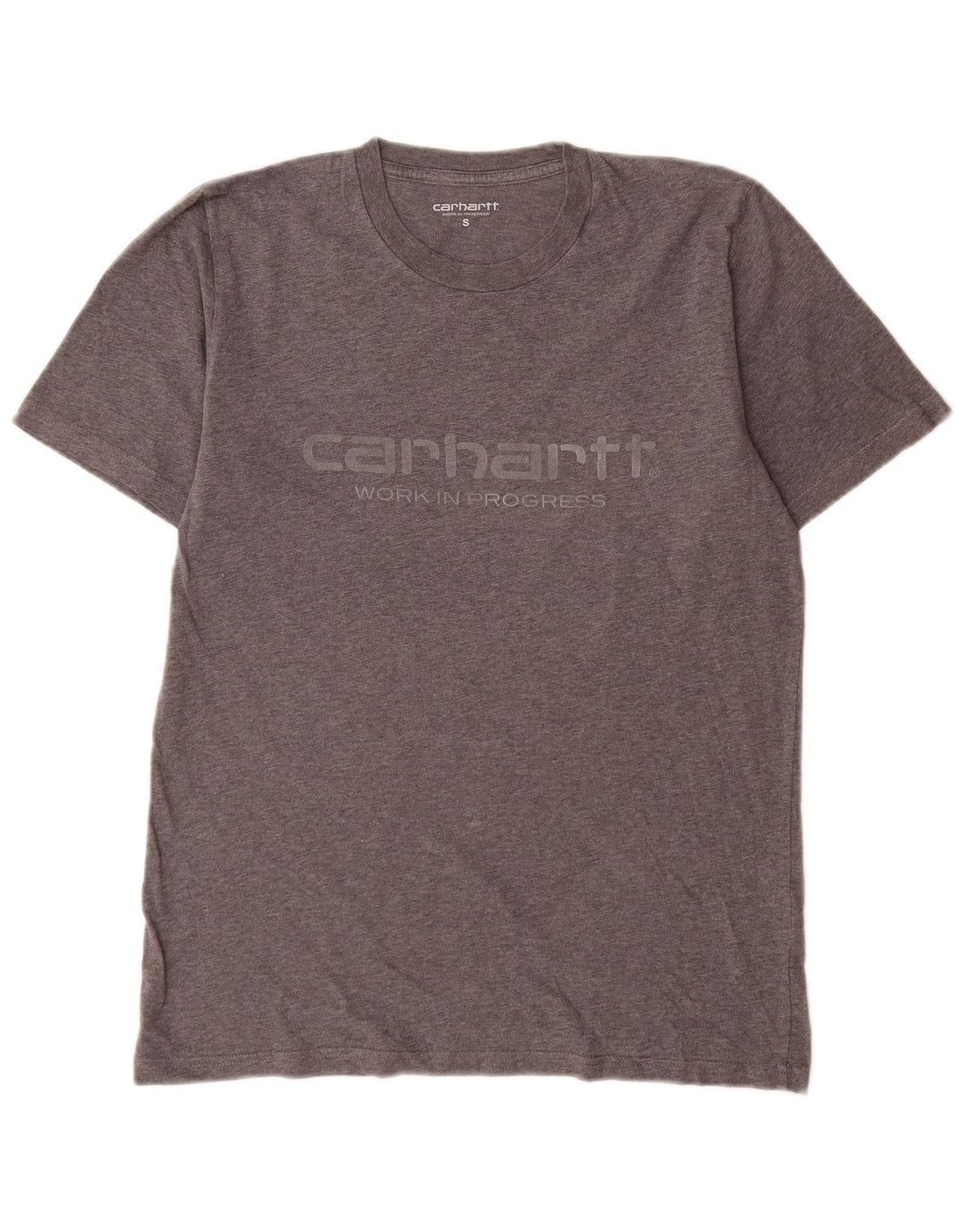 Męski T-shirt z grafiką Carhartt, mały, szary, bawełniany