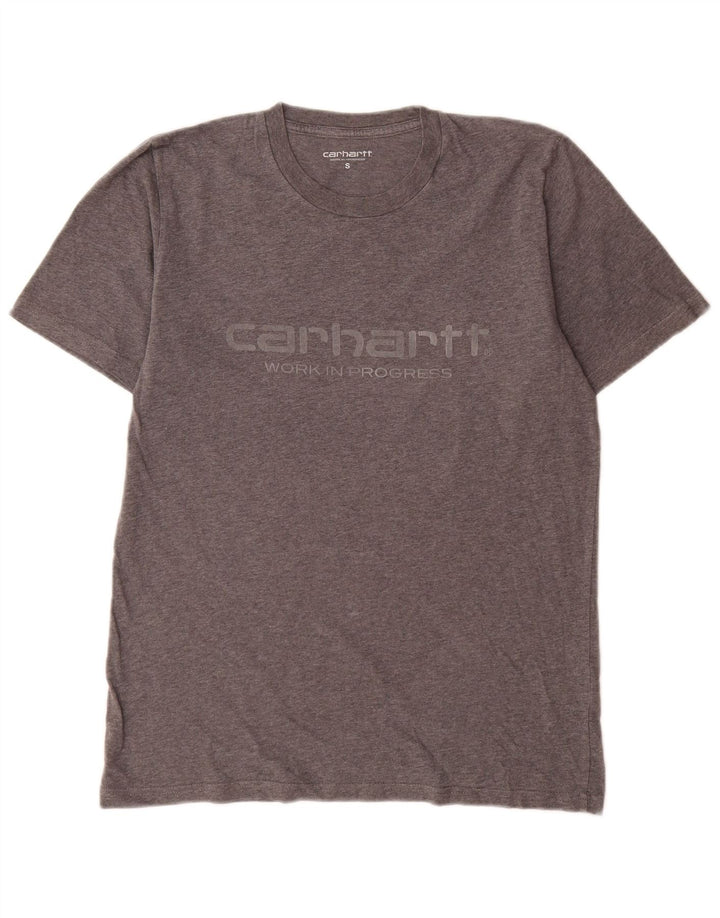 Męski T-shirt z grafiką Carhartt, mały, szary, bawełniany