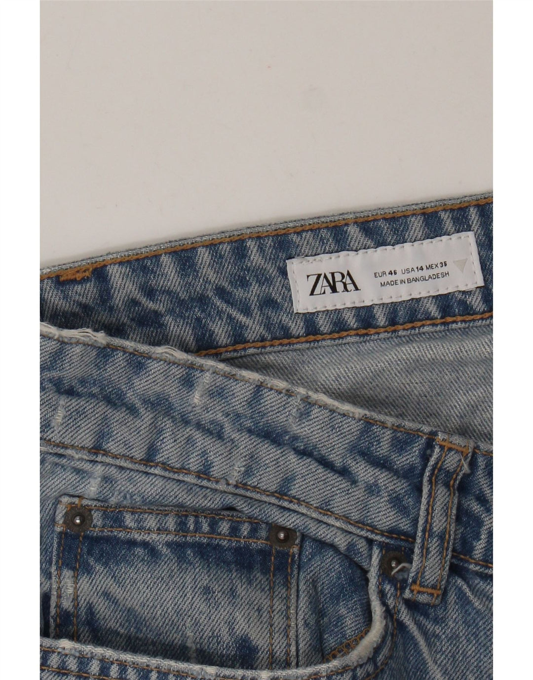 Damskie proste dżinsy Zara EU 46 XL W36 L29 Niebieskie