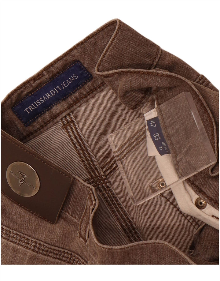 Męskie jeansy slim fit Trussardi IT 47 Small W31 L29 Szare