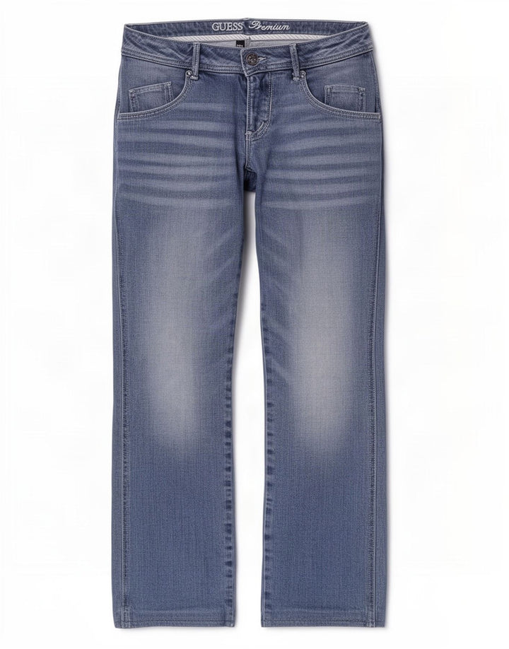 Guess Damskie Proste Dżinsy W29 L27 Niebieskie Bawełniane