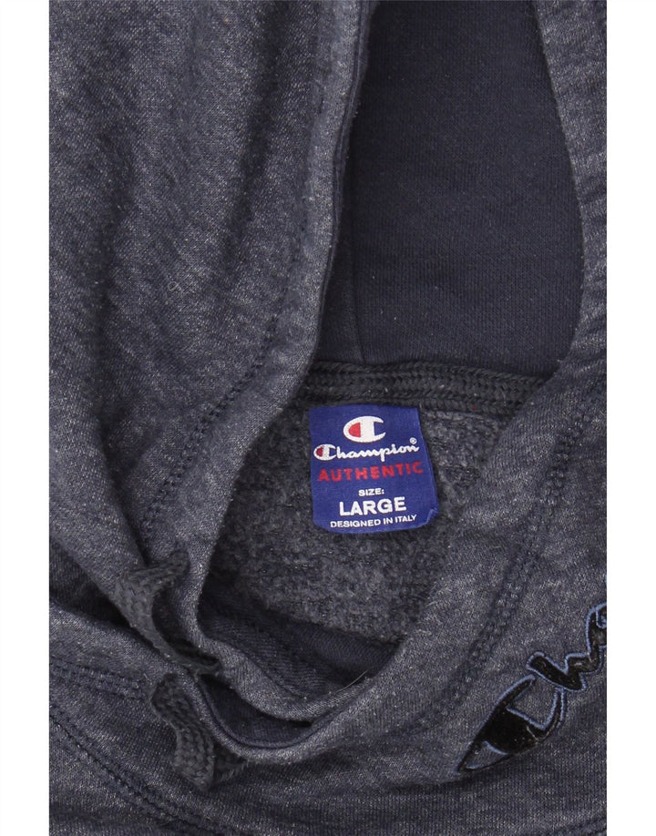 Damska bluza z kapturem CHAMPION Graphic UK 16, duża, granatowa