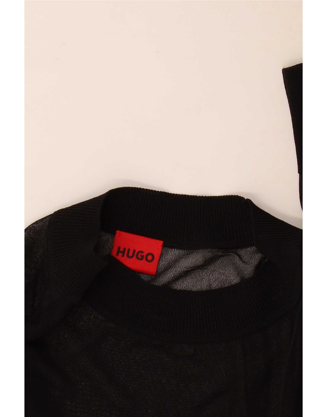 Damski top z długim rękawem Hugo Boss UK 14, średni czarny