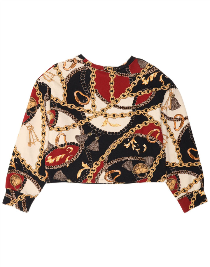 Damska bluza Zara Crop Graphic Jumper UK 10, mała, wielobarwna