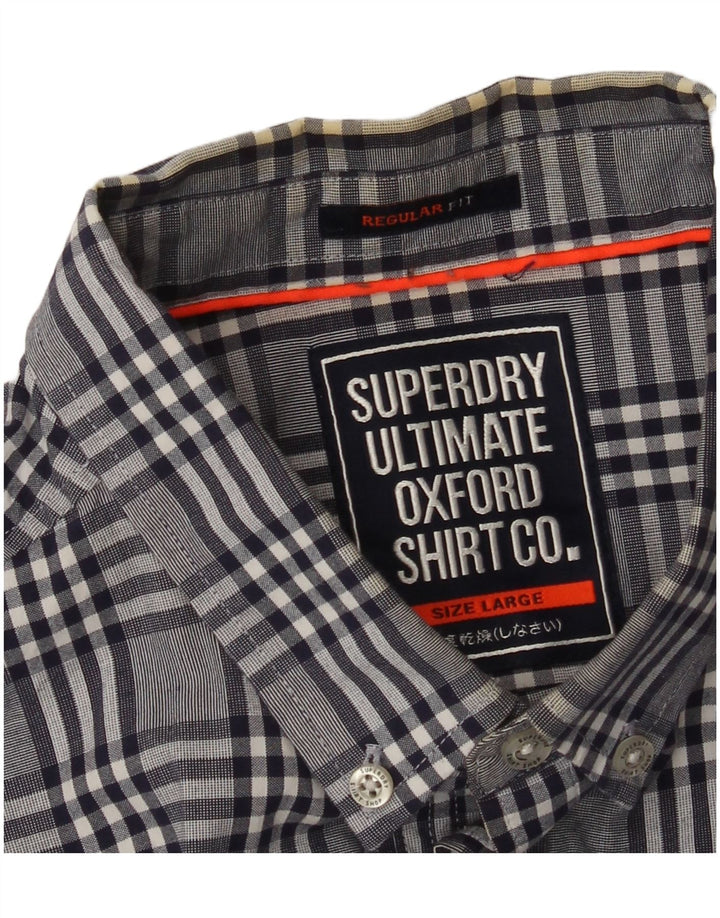Męska koszula Superdry o regularnym kroju, duża, szara krata