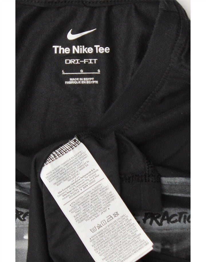 Męski T-shirt Nike Dri Fit z grafiką, duży, czarny