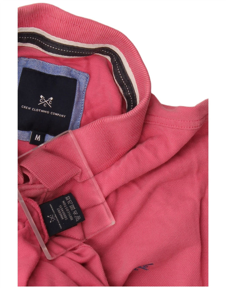 Męska koszulka polo Crew Clothing Średnioróżowa, bawełniana