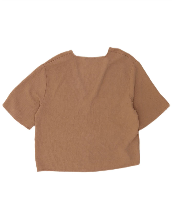 Bluzka damska Zara z rękawem 1/2 Top UK 10 Small Brown