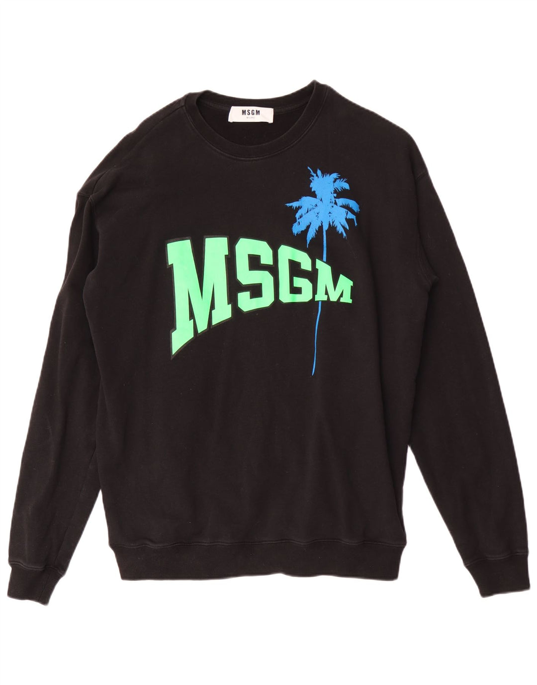 Męska bluza z grafiką MSGM Milano, duża, czarna, bawełniana