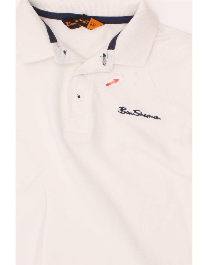 Chłopięca koszulka polo Ben Sherman, 8-9 lat, biała bawełna