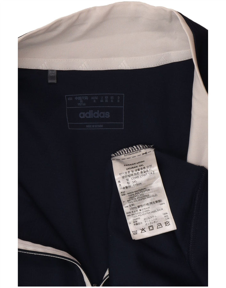 Adidas Męska Bluza z Zamkiem przy Szyi XL Granatowy Poliester