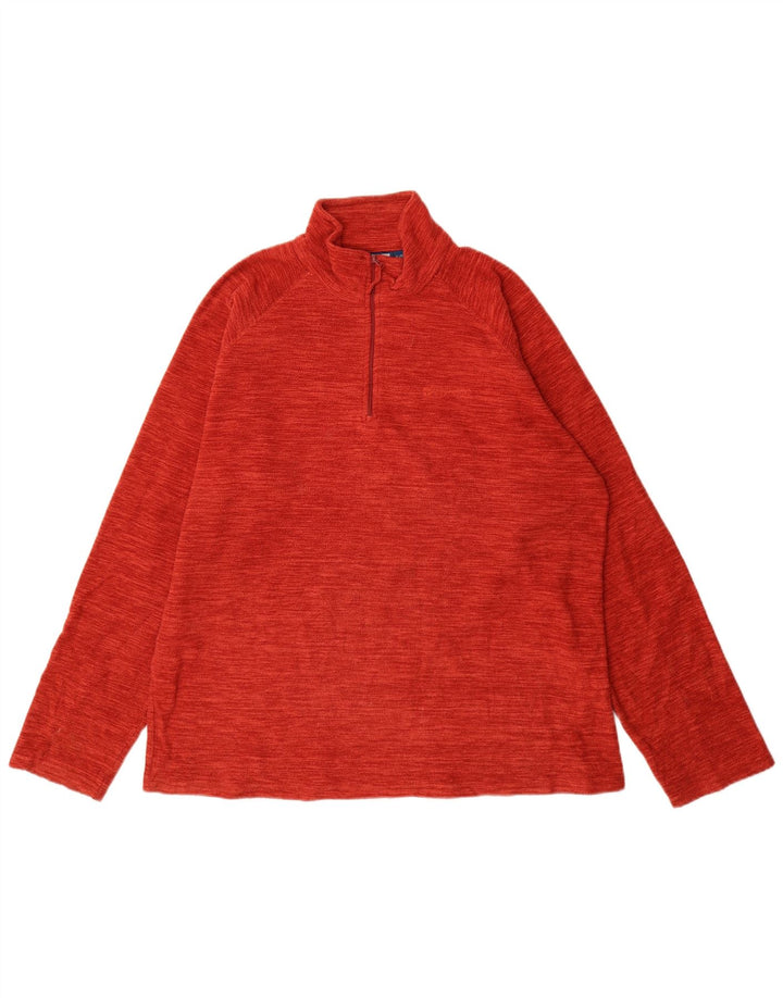 Męski sweter polarowy Mountain Warehouse z zamkiem błyskawicznym XL, pomarańczowy, poliestrowy