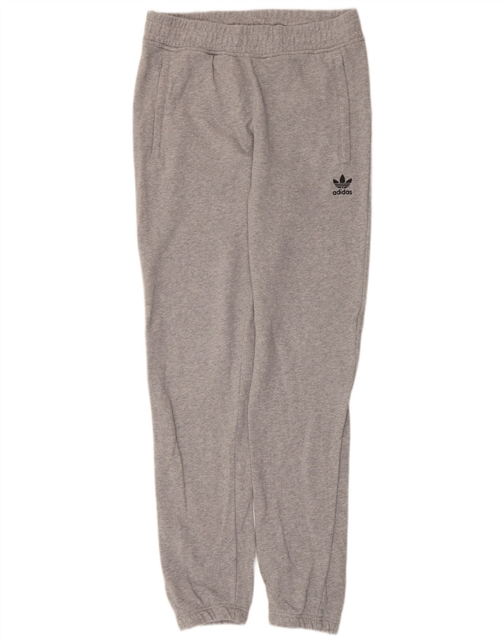 Męskie spodnie dresowe Adidas, średnioszare, bawełniane