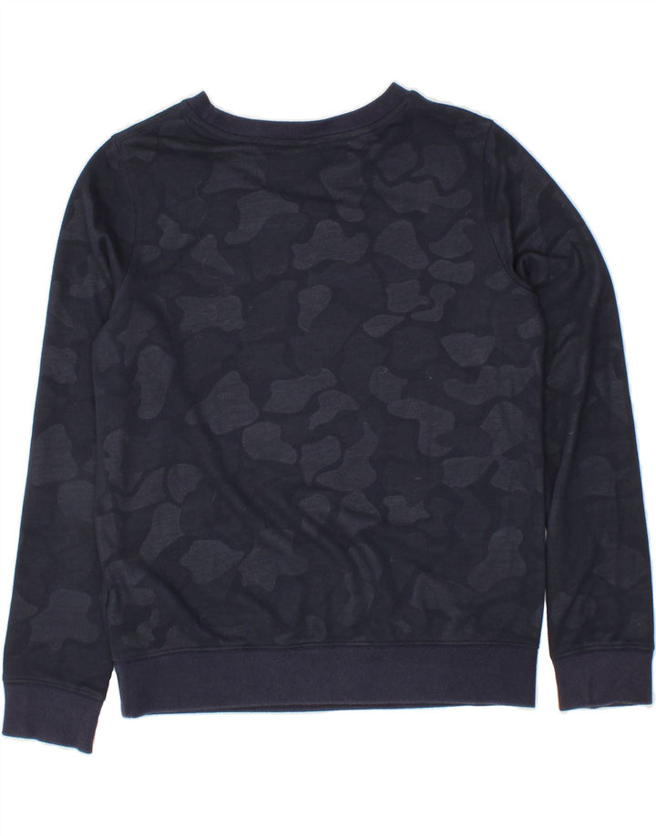 ADIDAS Womens Graphic Oversized Sweatshirt Jumper UK 8 Small Navy Blue Vintage Adidas and Second-Hand Adidas from Messina Hembry 