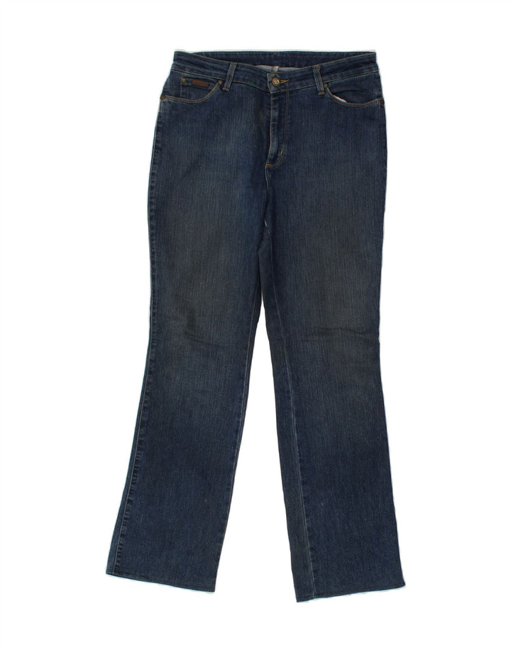 WRANGLER Womens Bootcut Jeans W33 L29 Navy Blue Cotton | Vintage Wrangler | Thrift | Second-Hand Wrangler | Used Clothing | Messina Hembry 