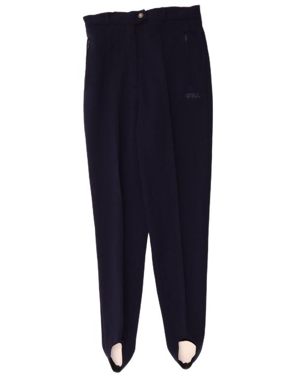 Damskie spodnie chino Fila z wysokim stanem IT 48 XL W32 L35 granatowe