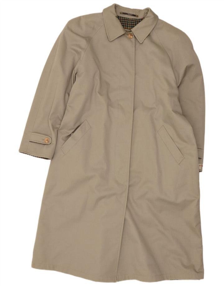 Dwustronny płaszcz damski w stylu vintage EU 46 XL Beżowa wełna