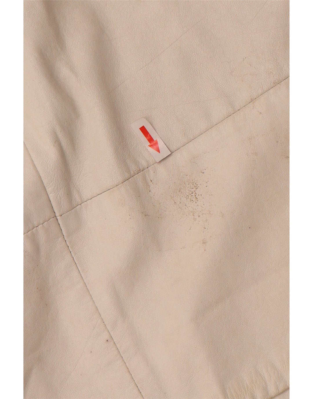 Vintage damski skórzany 2-częściowy zestaw spódnic UK 12 Medium W26 Off White