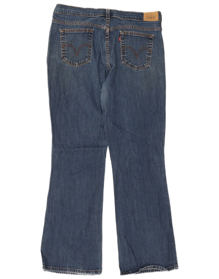 Damskie dżinsy Levi's 515 Bootcut US 12, duże, W32 L30, niebieska bawełna