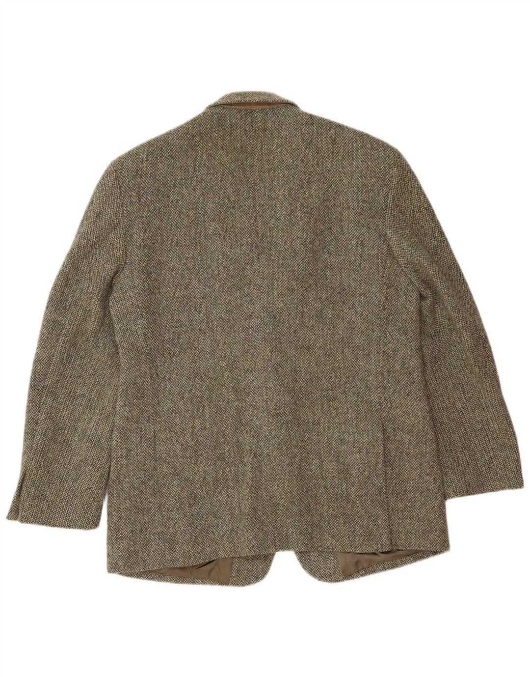 HARRIS TWEED Męska marynarka zapinana na 2 guziki UK 44 2XL Wełna khaki