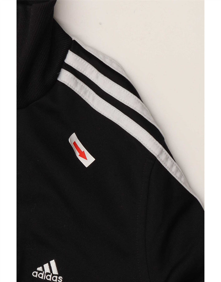 Damska kurtka dresowa Adidas UK 10, mała, czarna, poliestrowa