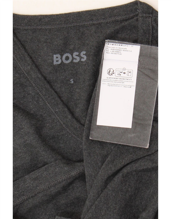 T-shirt męski Hugo Boss, mały, szary, bawełniany