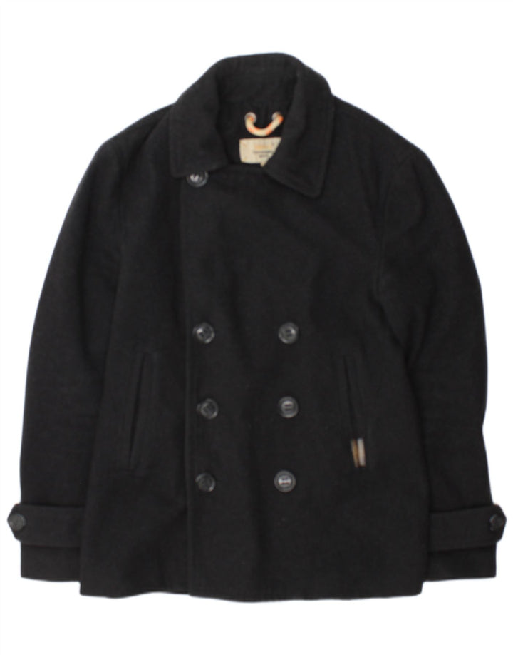 Płaszcz męski Superdry Commodity Pea Coat UK 38 Średnioszary wełniany
