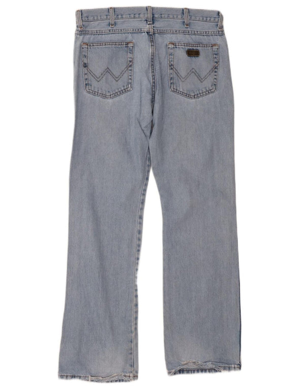 Męskie proste dżinsy WRANGLER W33 L34, niebieskie, bawełniane