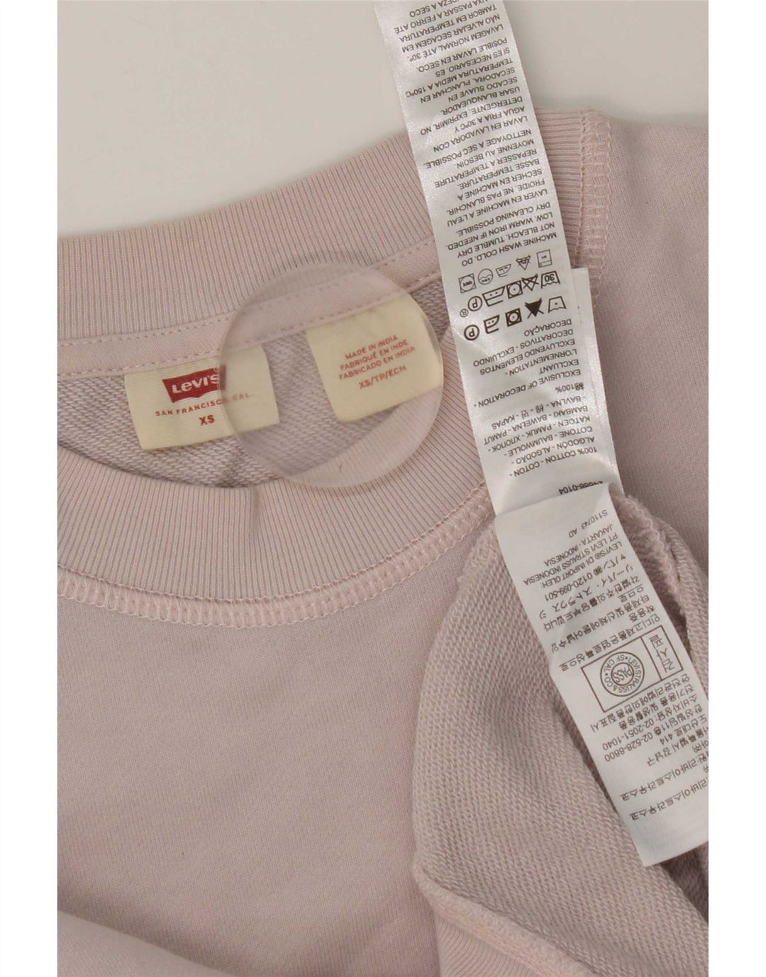 Damska bluza oversize Levi's UK 6 XS, różowa bawełna