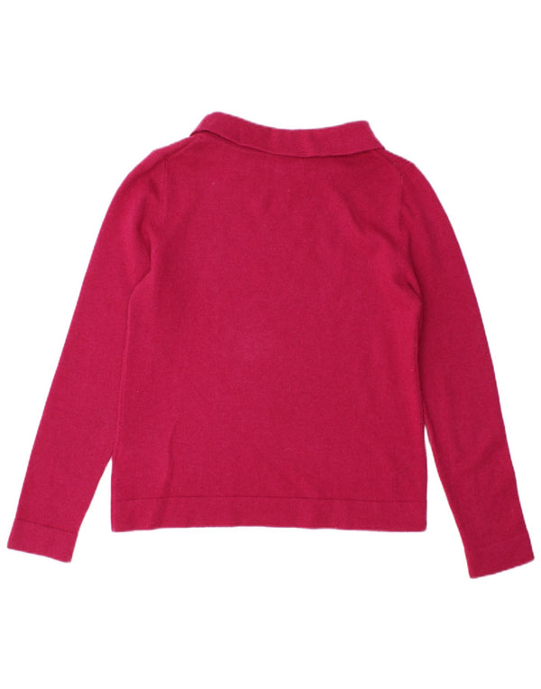 Sweter damski Hobbs z wywijanym dekoltem UK 10 Small Pink Wełna