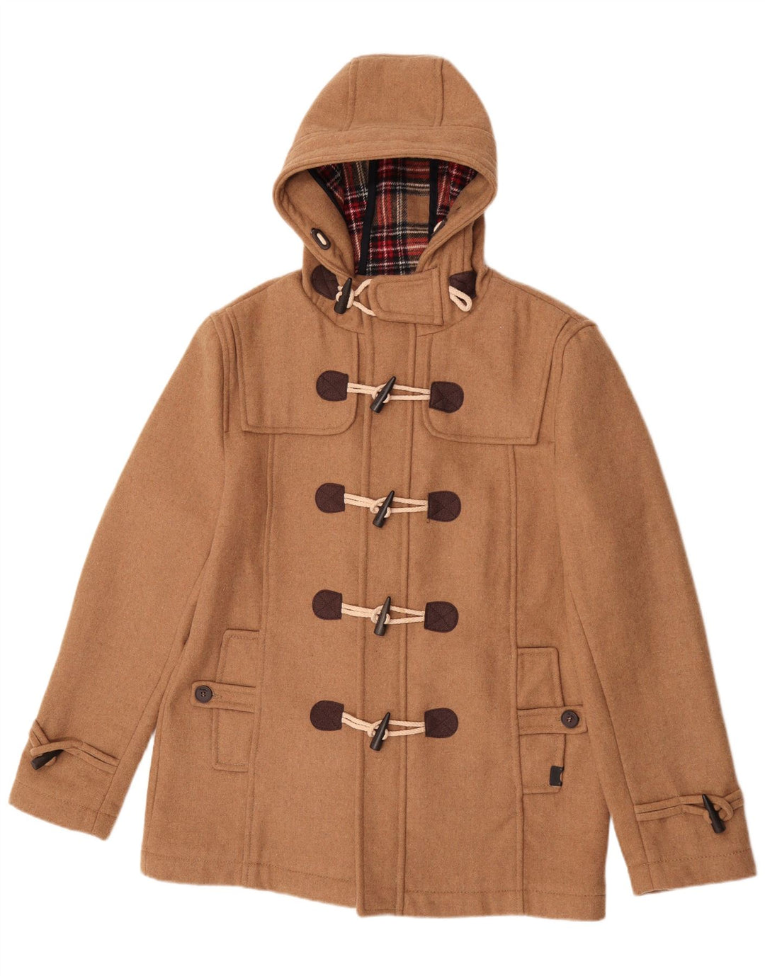 Męskie budrysówki Pull & Bear z kapturem UK 42 XL, beżowy poliester