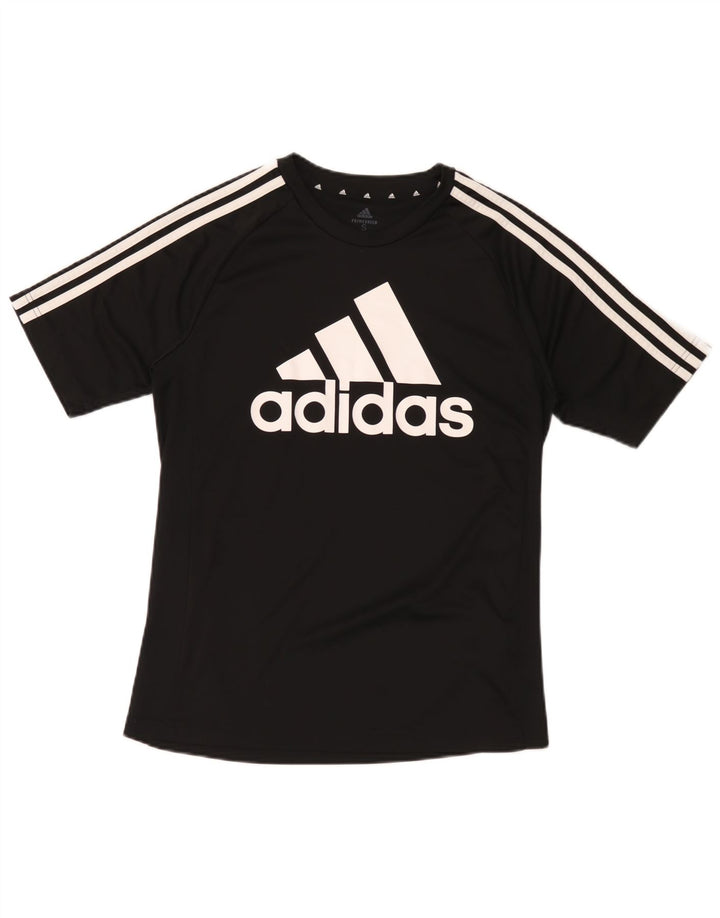 Męska koszulka z grafiką Adidas Aeroready Top, mała, czarna, z poliestru